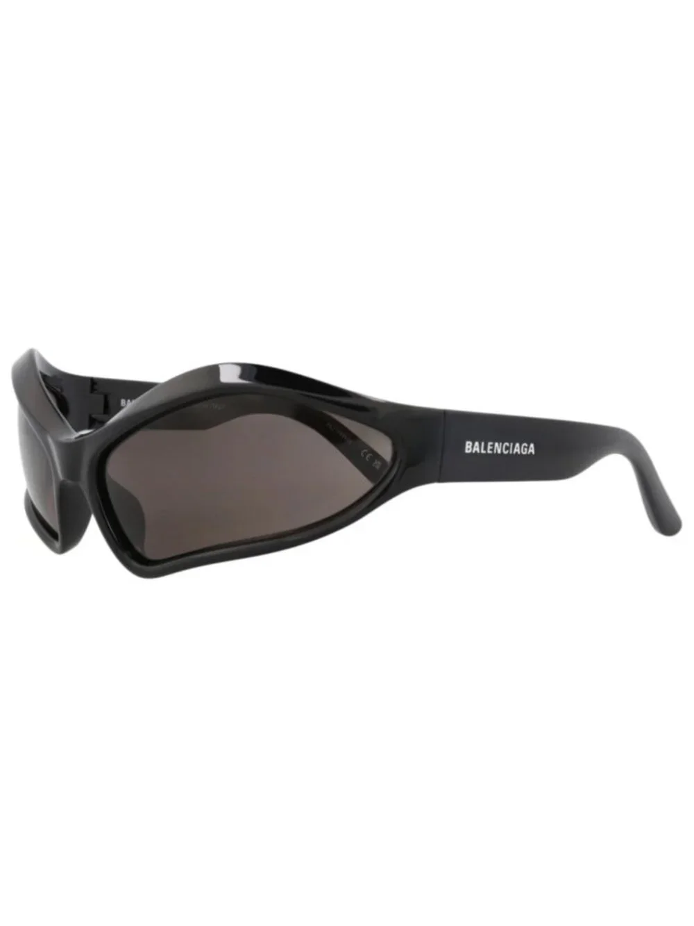 New Balenciaga Women's Sunglasses Shield Wrap Bio Injection Frame Unisex Black